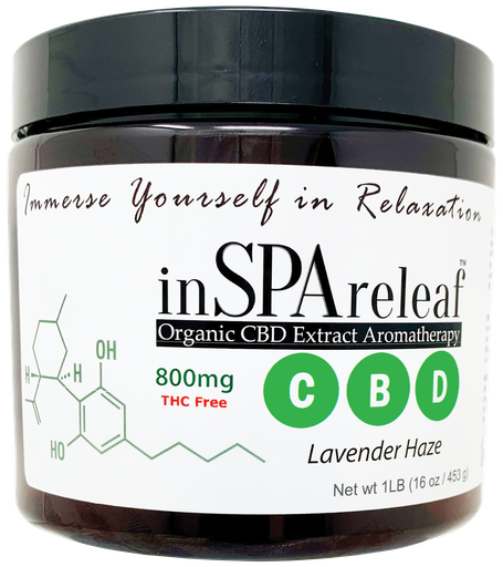 [755558134652] INSPARELEAF, CBD CRYSTALS, 16 OZ, 800 MG, LAVENDER HAZE