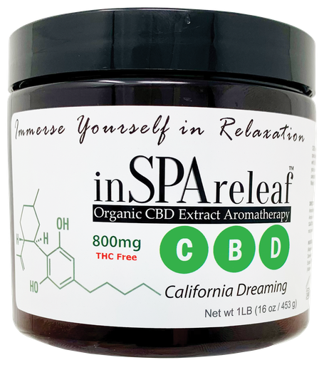 [755558134638] INSPARELEAF, CBD CRYSTALS, 16 OZ, 800 MG, CALIFORNIA DREAMING